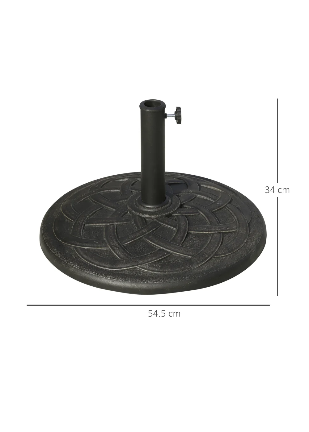Outsunny Resin Umbrella Base (54.5 x 33cm) - No Size Image 3