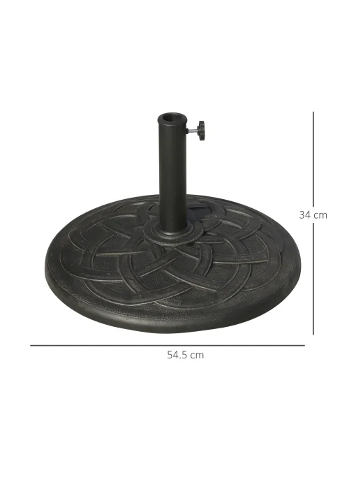 Outsunny Resin Umbrella Base (54.5 x 33cm) - No Size Image 3