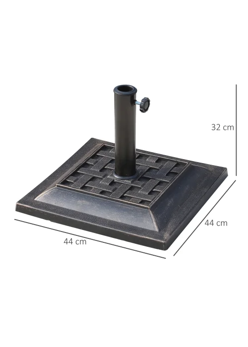 Outsunny Resin Garden Square Umbrella Base (9kg) - No Size Image 3