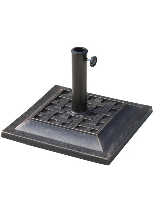 Outsunny Resin Garden Square Umbrella Base (9kg) - No Size Image 2