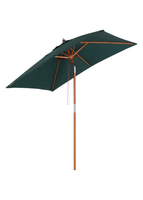 Outsunny Green Tilting Sun Parasol (200cm x 150cm x 230cm) - No Size Image 2