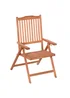 Outsunny 5-Position Garden Dining Chair Acacia Wood Outdoor Recliner - One Size Image 1