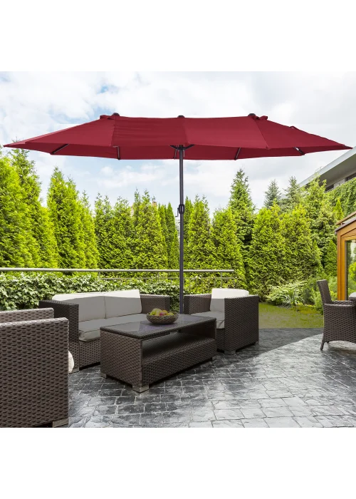 Outsunny Double-Sided Garden Parasol (4.6m) - NO BASE - No Size Image 1