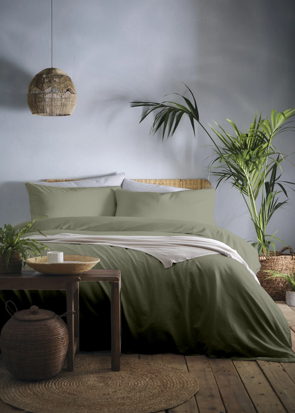 Appletree Cassia Khaki Duvet Cover Set - Double Image 1