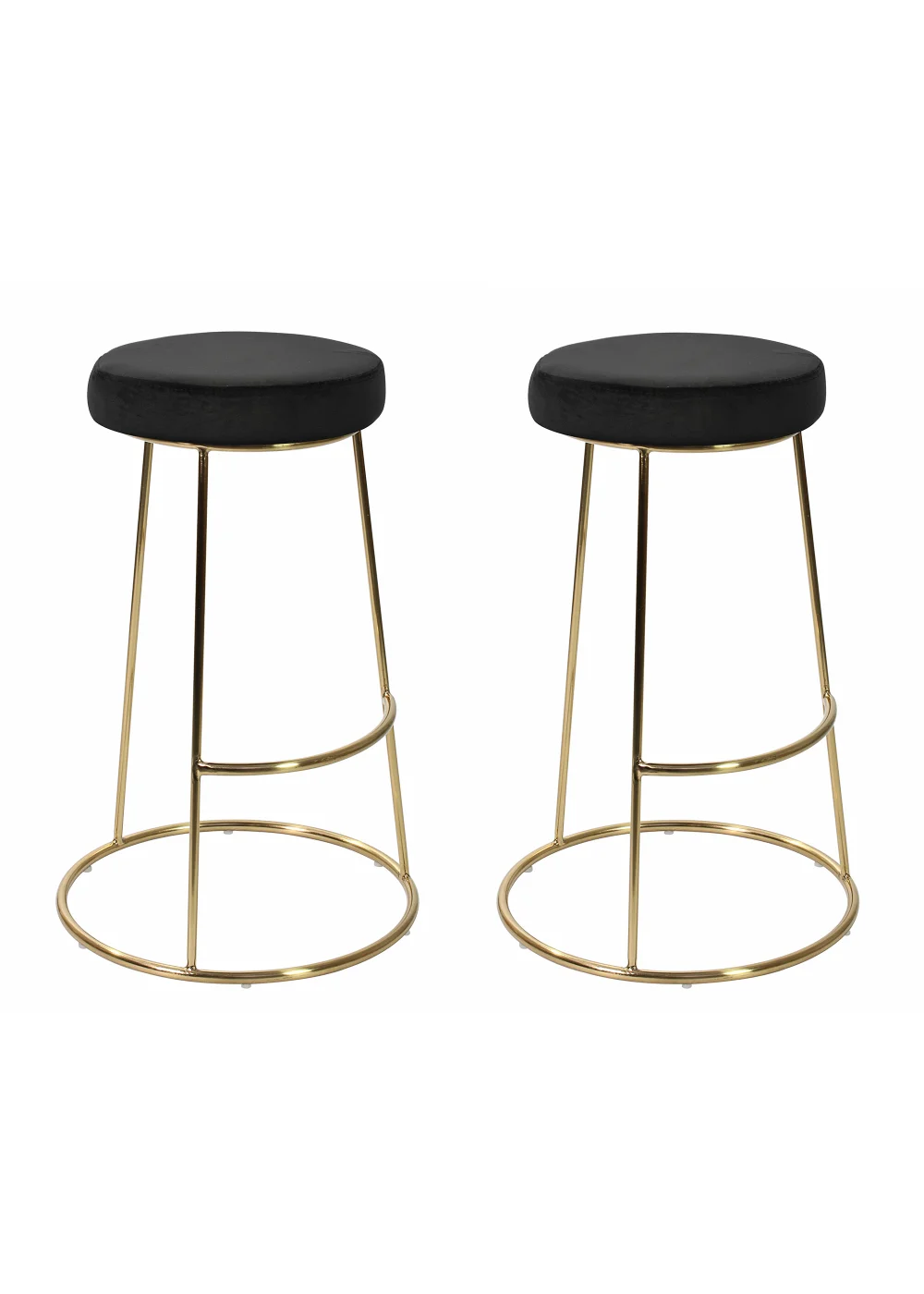 LPD Furniture Set of 2 Opera Bar Stool Black (735x0x465mm) - One Size Image 1
