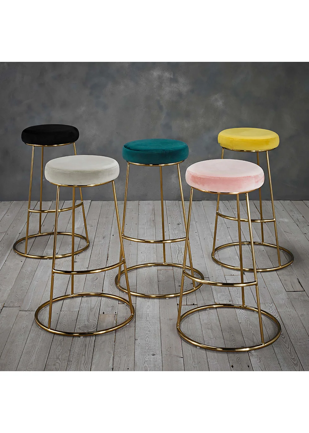 LPD Furniture Set of 2 Opera Bar Stool Black (735x0x465mm) - One Size Image 3