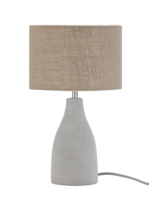 BHS Mini Marcus Grey Concrete Table Lamp (35cm x 20cm x 20cm) - One Size Image 1