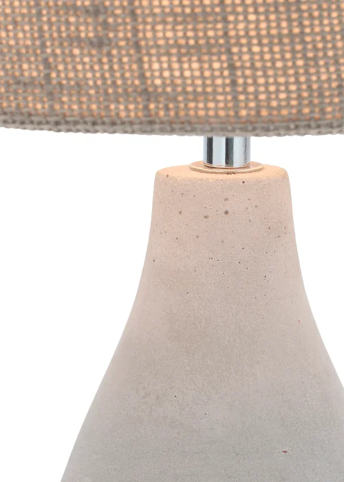 BHS Mini Marcus Grey Concrete Table Lamp (35cm x 20cm x 20cm) - One Size Image 2