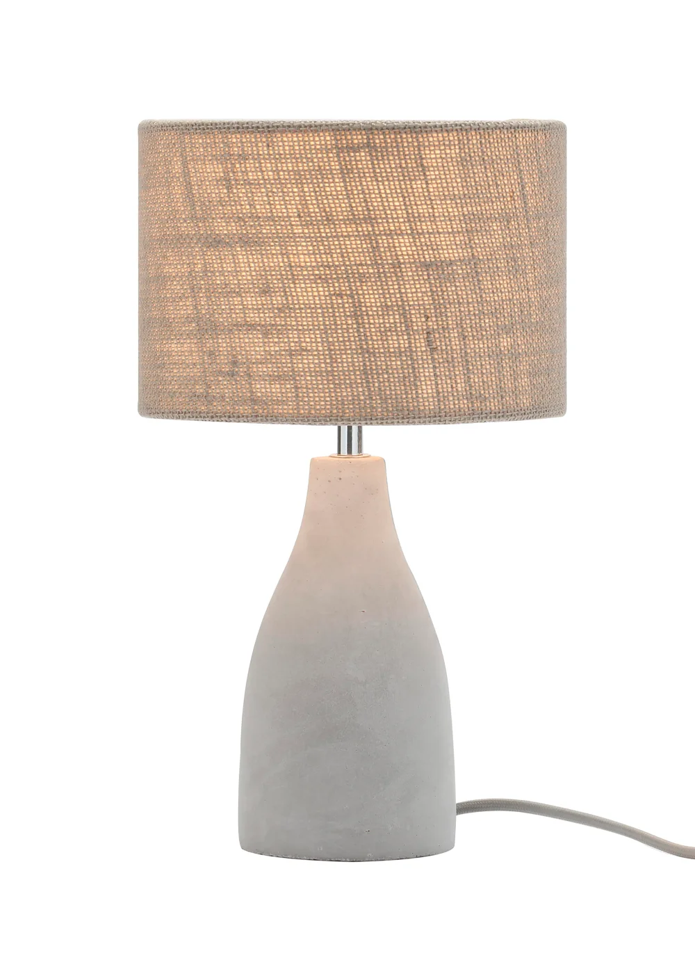 BHS Mini Marcus Grey Concrete Table Lamp (35cm x 20cm x 20cm) - One Size Image 3