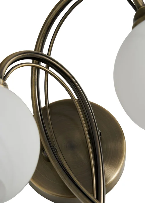 BHS Soni 2 Bulb Wall Light (23cm x 25cm x 20cm) - One Size Image 4