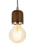 BHS Seth Oak Pendant Ceiling Light with Bulb (124cm x 10cm x 10cm) - One Size Image 3