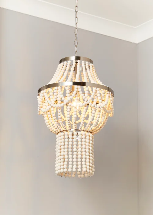 Inlight Clara Wooden Beaded Chandelier (140cm-60cm x 40cm) - One Size Image 1