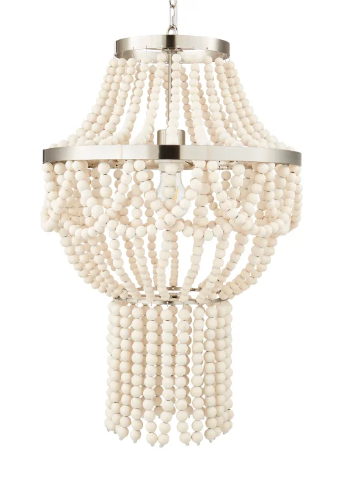 Inlight Clara Wooden Beaded Chandelier (140cm-60cm x 40cm) - One Size Image 4