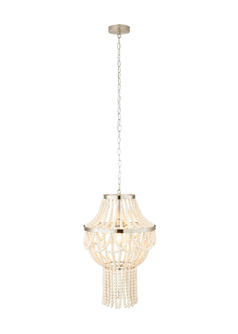 Inlight Clara Wooden Beaded Chandelier (140cm-60cm x 40cm) - One Size Image 2