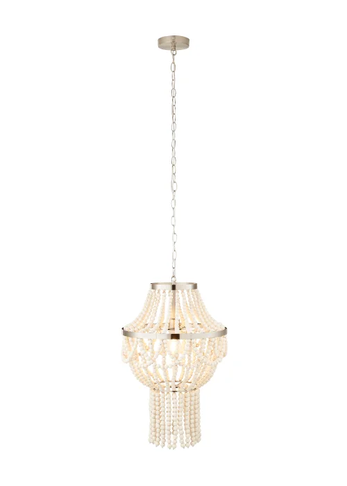 Inlight Clara Wooden Beaded Chandelier (140cm-60cm x 40cm) - One Size Image 2
