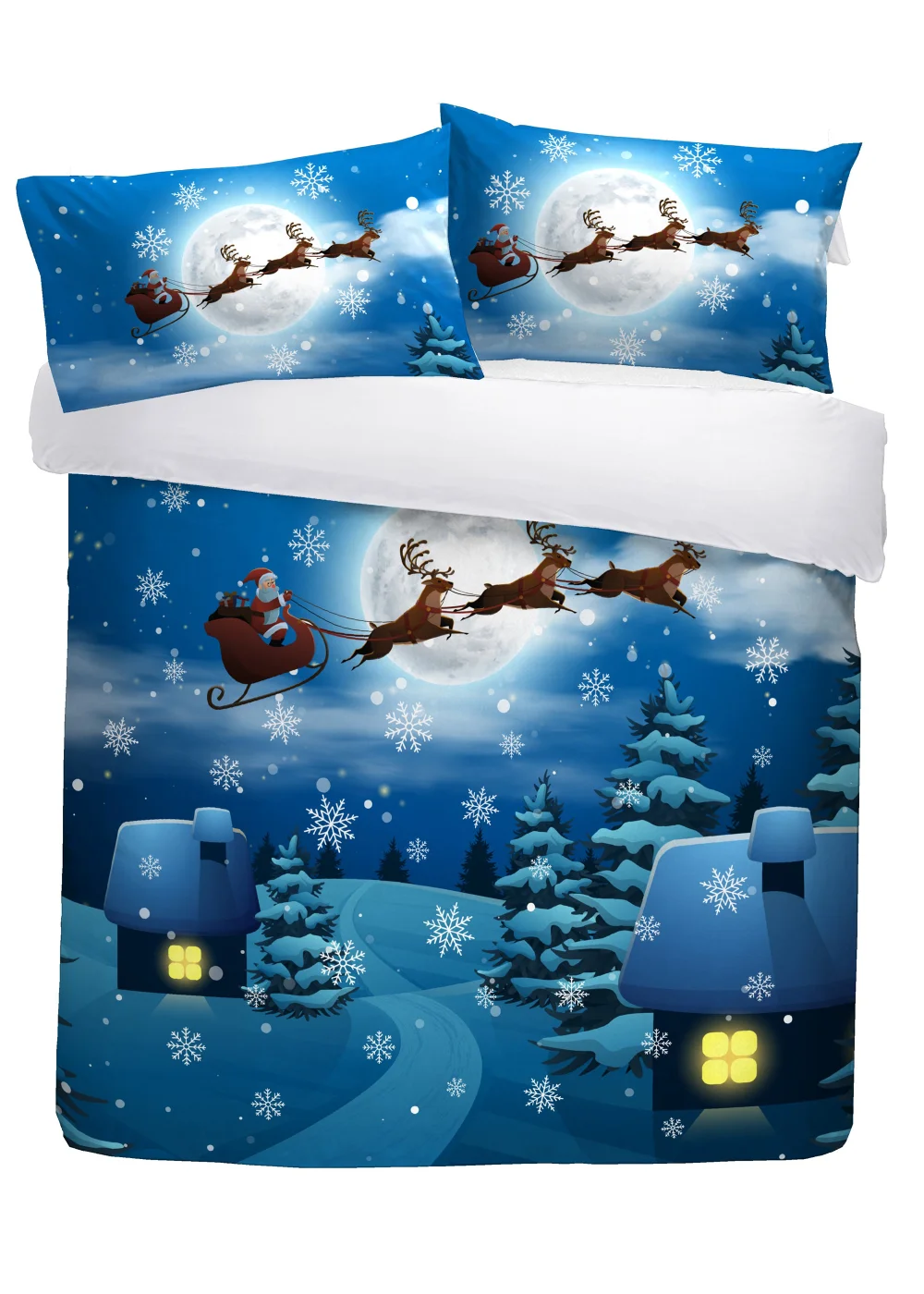 Bedlam Christmas Kids Santa Glow In The Dark Duvet Cover - Single Image 3