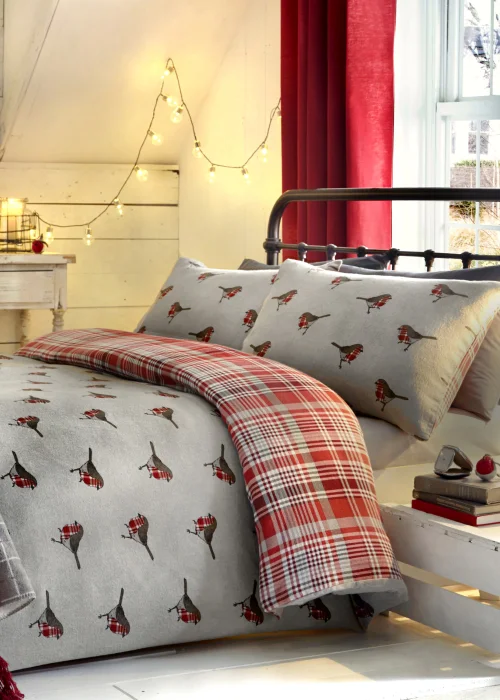 Fusion Christmas Robin Duvet Cover - Single Image 1