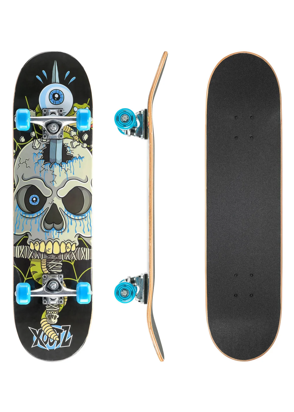 Xootz Snake Skull Skateboard - One Size Image 1