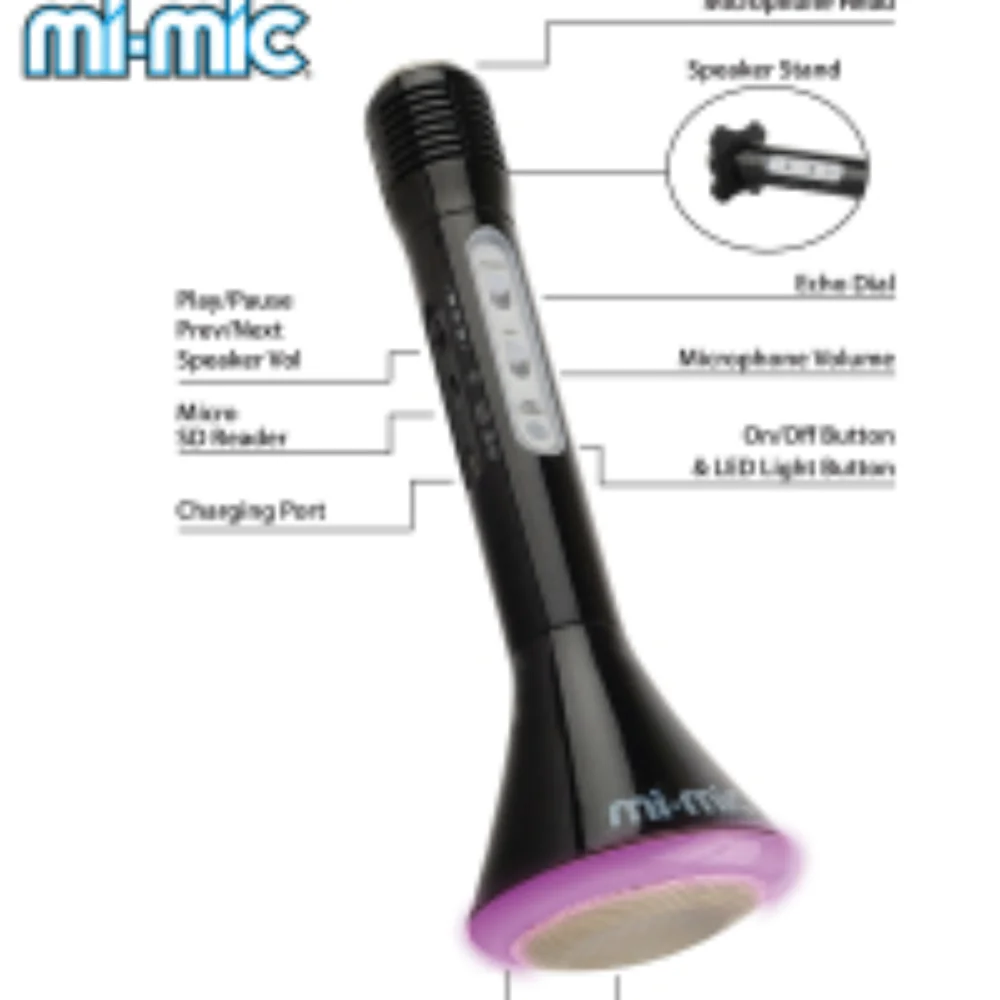 Mi-Mic Mini Microphone Speaker - One Size Image 2