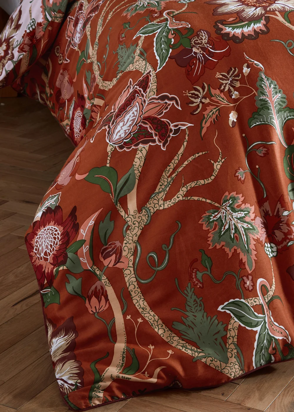 Paoletti Botanist Floral 100% Cotton Sateen Duvet Cover Set - Double Image 3