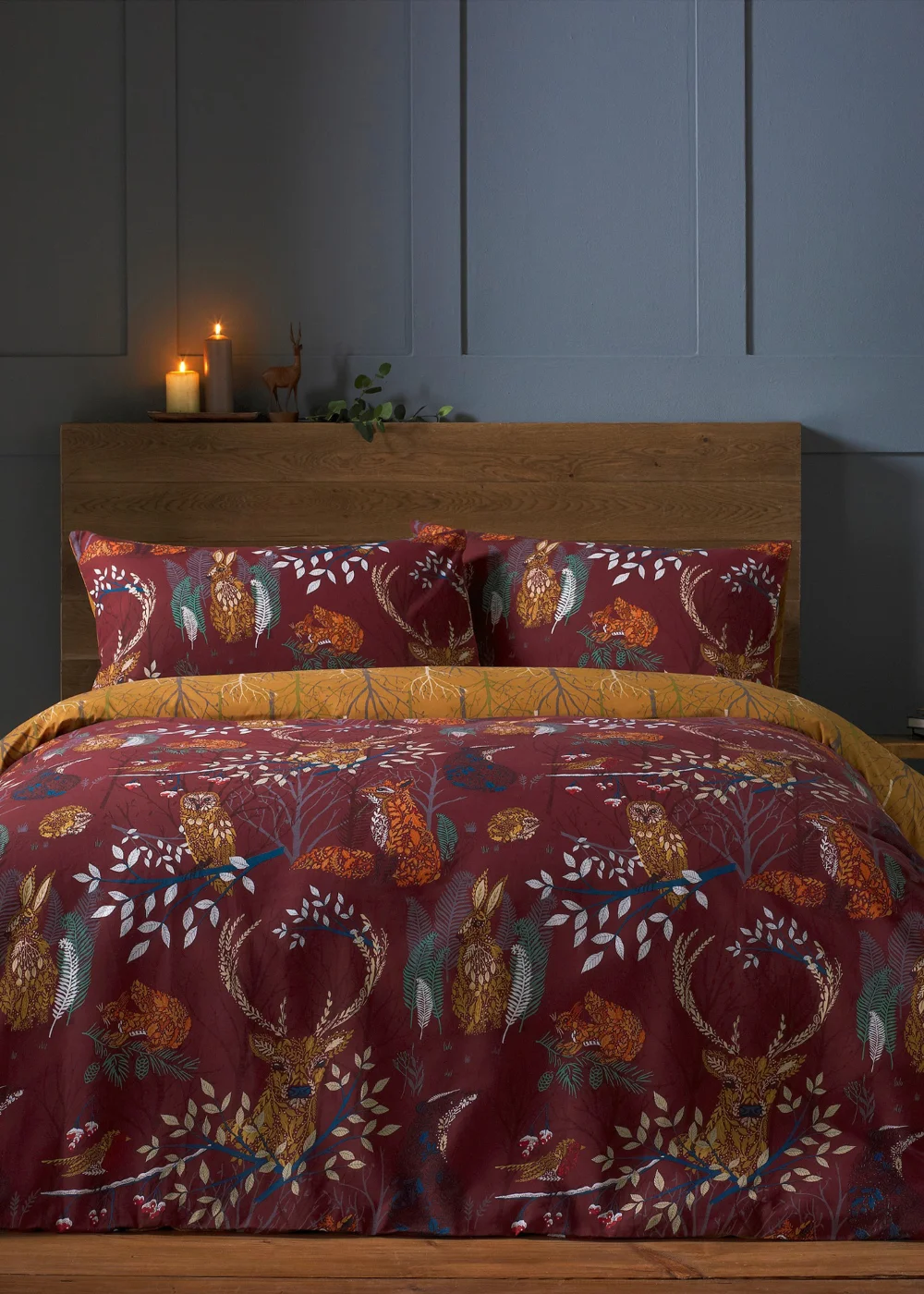 furn. Forest Fauna Woodland Duvet Cover Set - Single Image 2