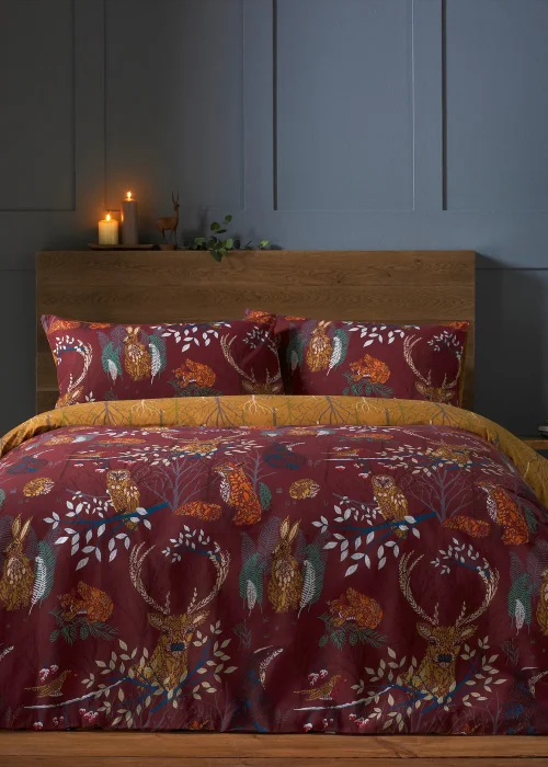 furn. Forest Fauna Woodland Duvet Cover Set - Single Image 2