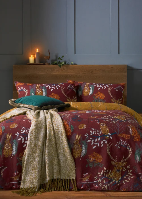 furn. Forest Fauna Woodland Duvet Cover Set - Single Image 1