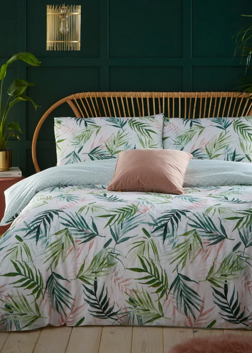 furn. Bali Palm Tropical Duvet Cover Set - Single Image 1