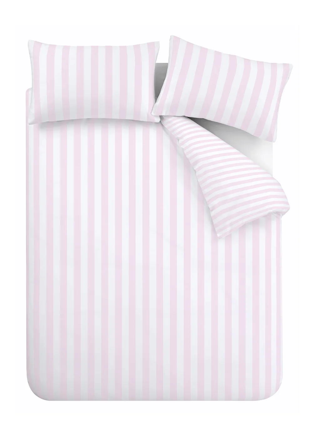 Sassy B Stripe Tease Reversible Duvet Cover Set Pink - Single Image 4