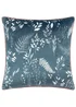 furn. Botanic Printed Velvet Cushion (50cm x 50cm x 8cm) - One Size Image 1