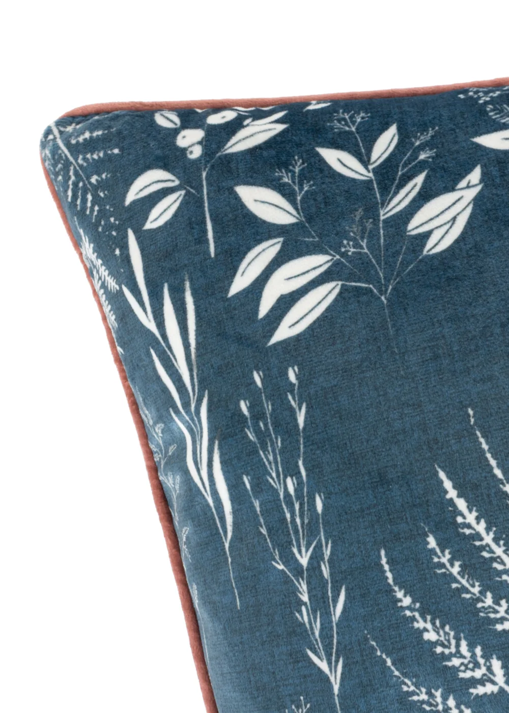 furn. Botanic Printed Velvet Cushion (50cm x 50cm x 8cm) - One Size Image 3