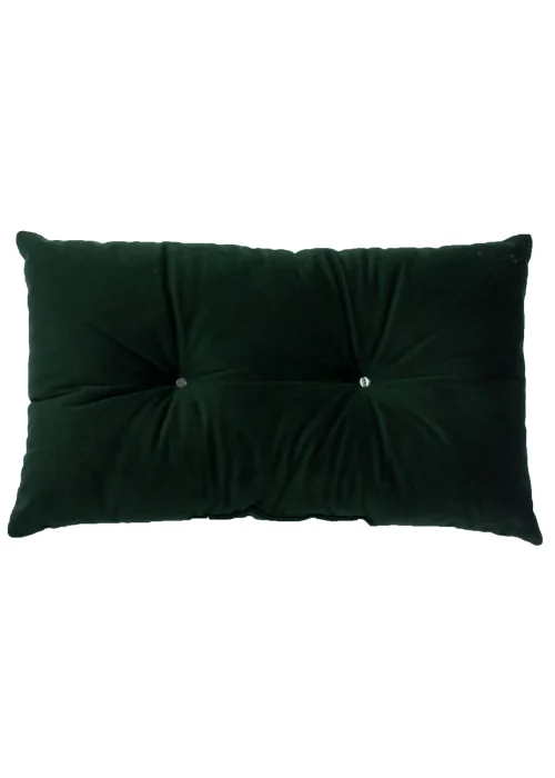 Paoletti Pineapple Button Velvet Cushion (30cm x 50cm x 8cm) - One Size Image 2
