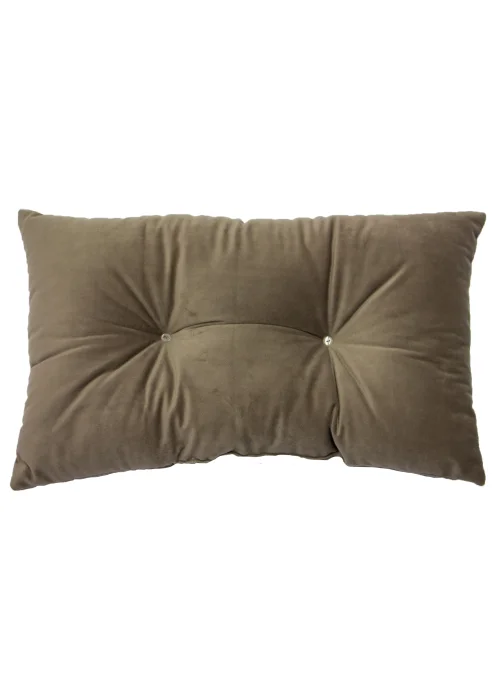 Paoletti Pineapple Button Velvet Cushion (30cm x 50cm x 8cm) - One Size Image 2