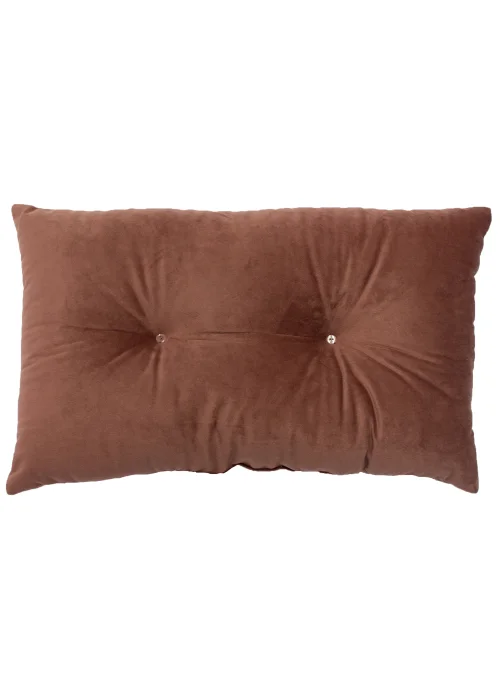 Paoletti Pineapple Button Velvet Cushion (30cm x 50cm x 8cm) - One Size Image 2