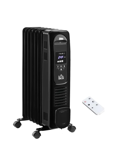 HOMCOM Oil Filled Radiator Space Heater (36.5cm x 24cm x 64cm) - No Size Image 1