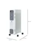 HOMCOM 2180W Oil Filled Radiator Portable Heater (43cm x 24cm x 60cm) - No Size Image 3