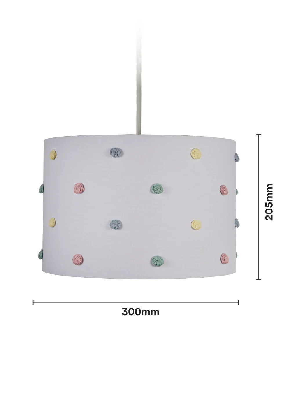 Glow Pom Pom White Shade (20cm x 30cm) - One Size Image 5