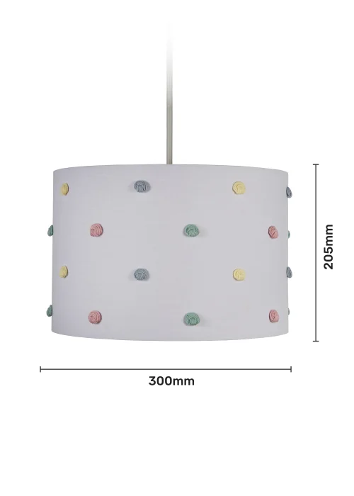 Glow Pom Pom White Shade (20cm x 30cm) - One Size Image 5