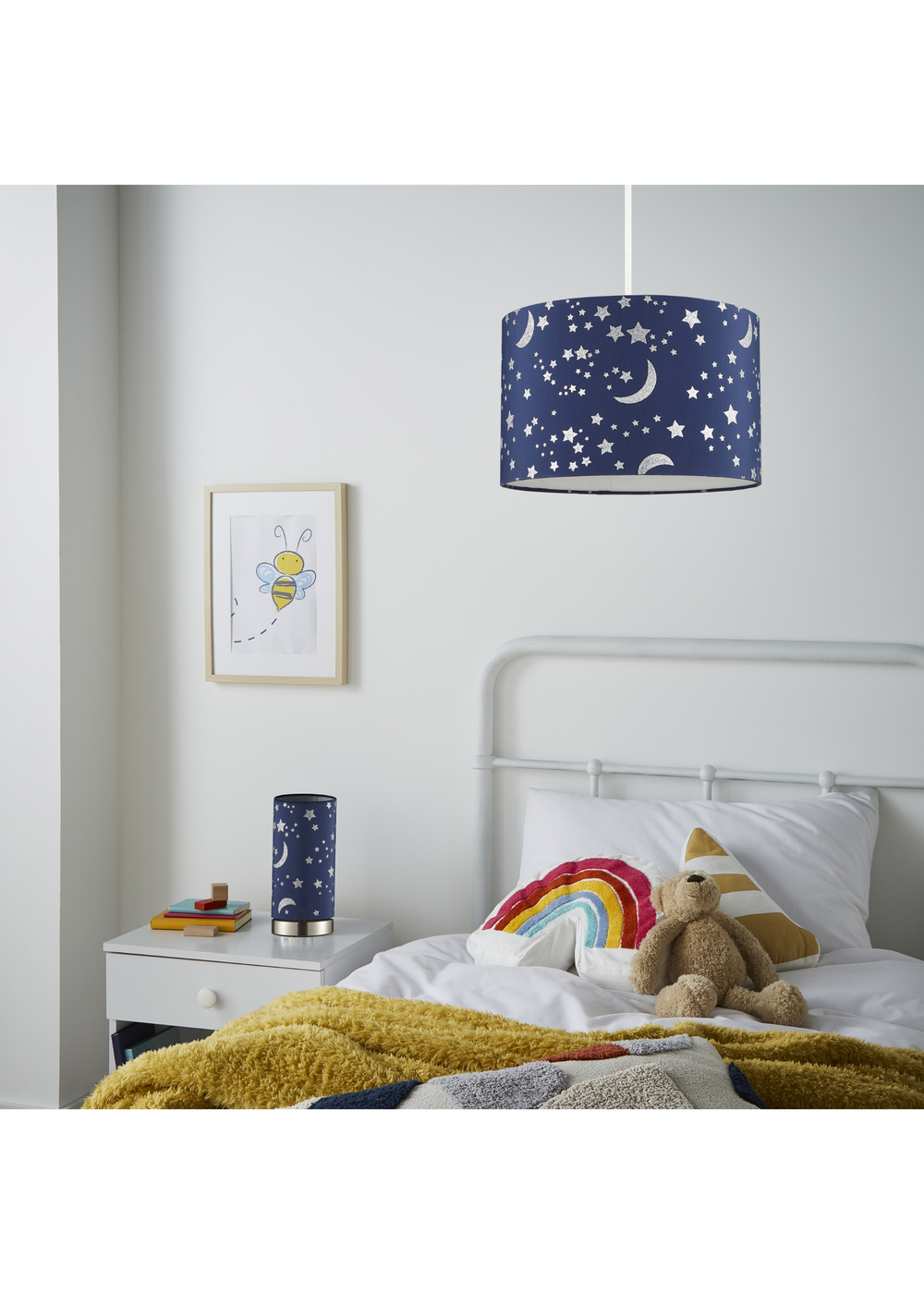 Glow Moon & Stars Blue Shade (20cm x 30cm) - One Size Image 2