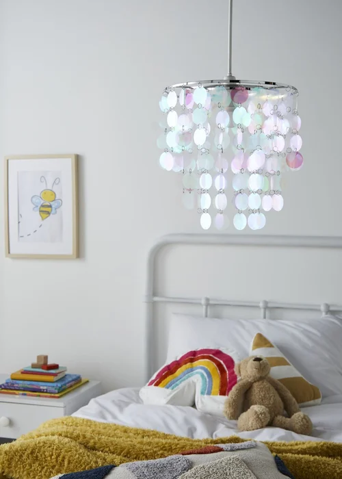 Glow Disc Iridescent Easyfit Pendant (32cm x 32cm) - One Size Image 1