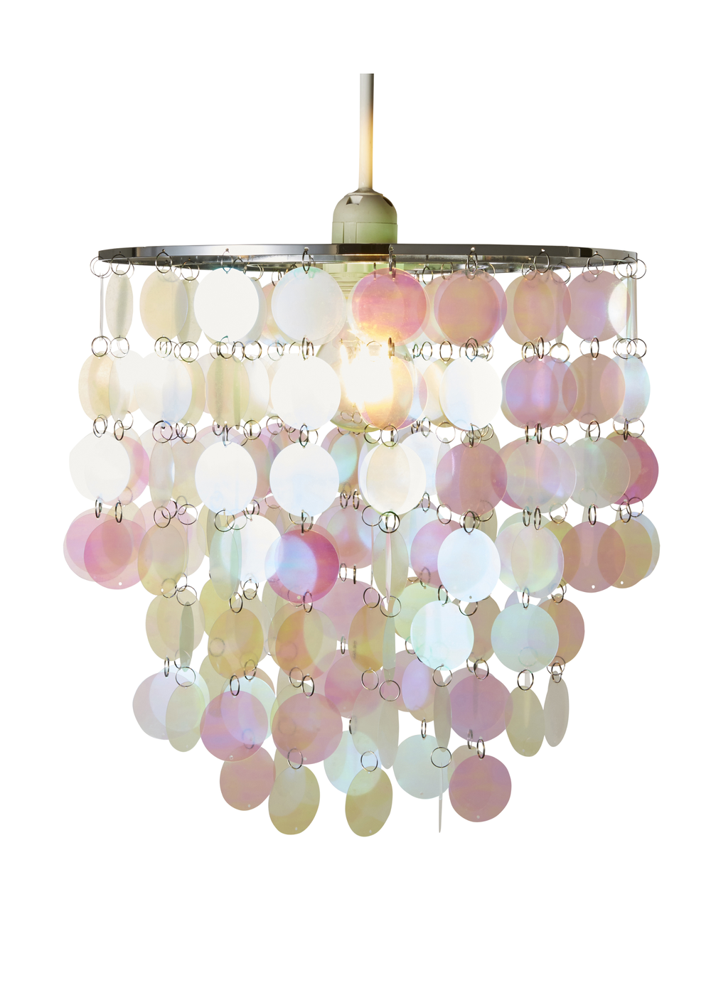 Glow Disc Iridescent Easyfit Pendant (32cm x 32cm) - One Size Image 3
