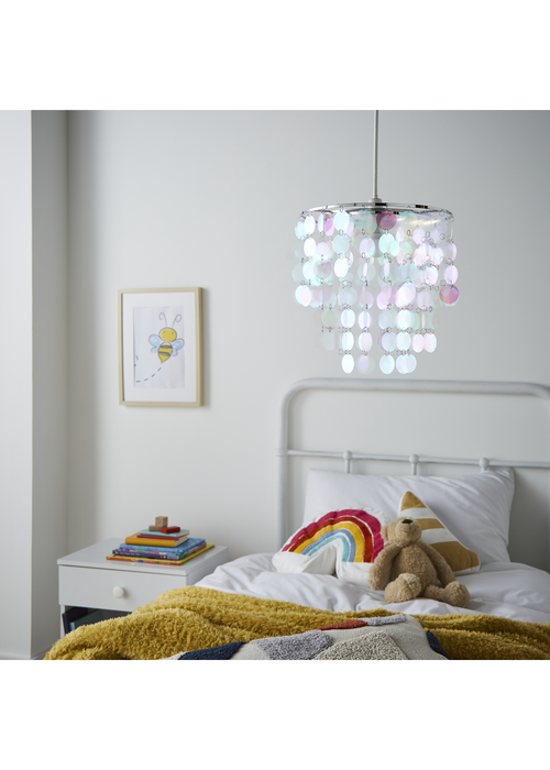 Glow Disc Iridescent Easyfit Pendant (32cm x 32cm) - One Size Image 2