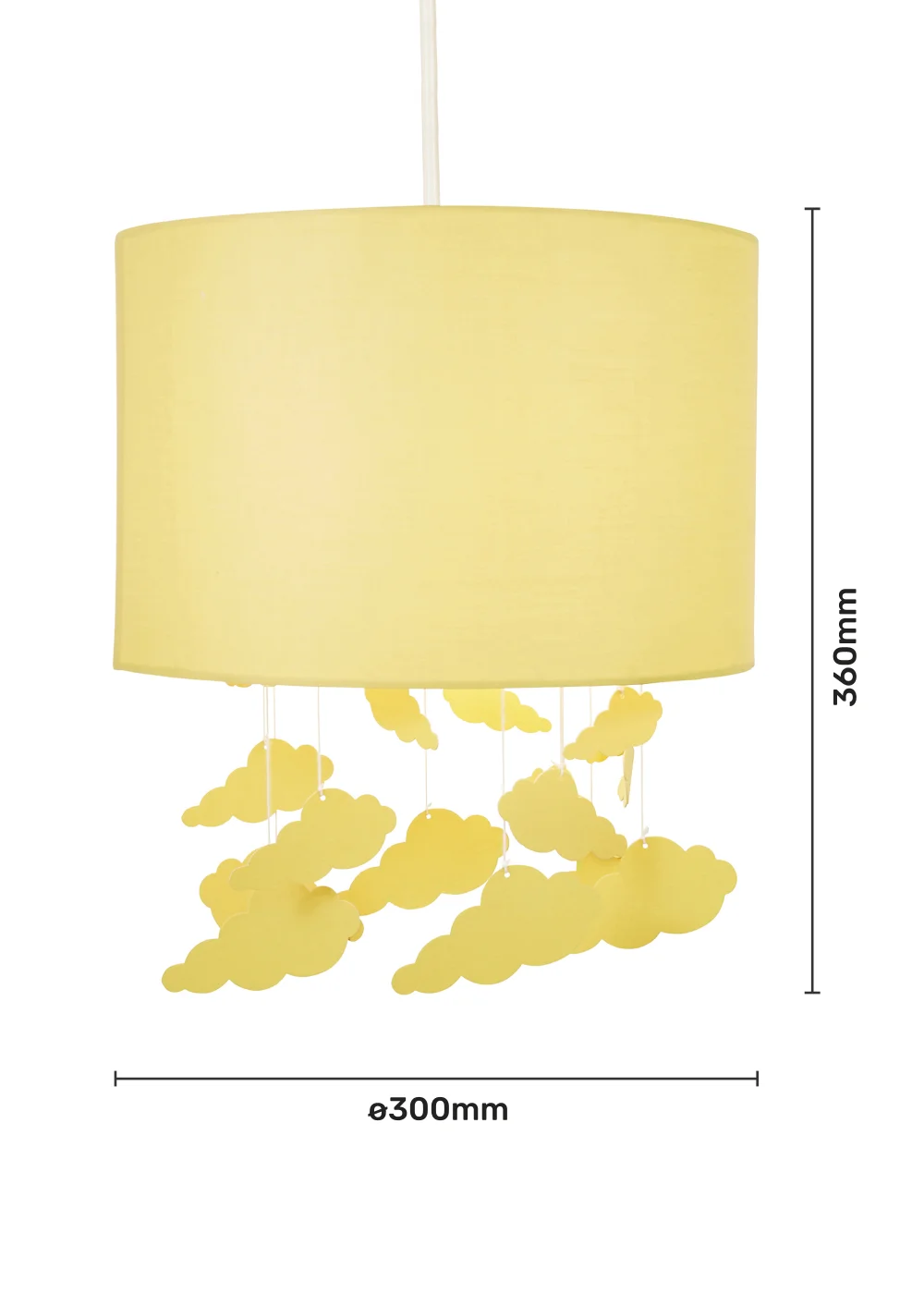 Glow Clouds Ochre Mobile Shade (36cm x 30cm) - One Size Image 5