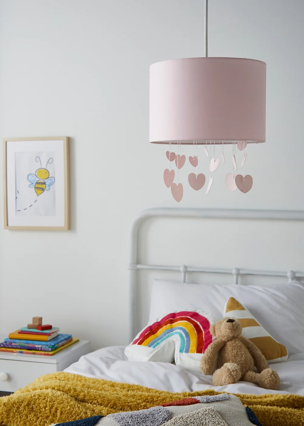 Glow Hearts Pink Mobile Shade (36cm x 30cm) - One Size Image 1