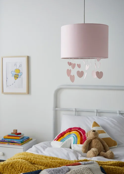 Glow Hearts Pink Mobile Shade (36cm x 30cm) - One Size Image 1
