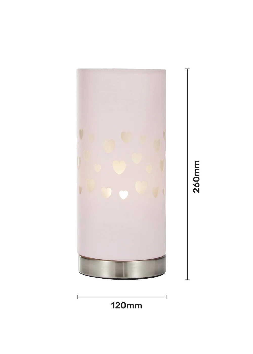 Glow Hearts Pink Table Lamp (26cm x 12cm) - One Size Image 5