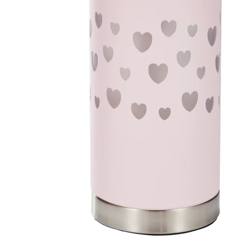 Glow Hearts Pink Table Lamp (26cm x 12cm) - One Size Image 3