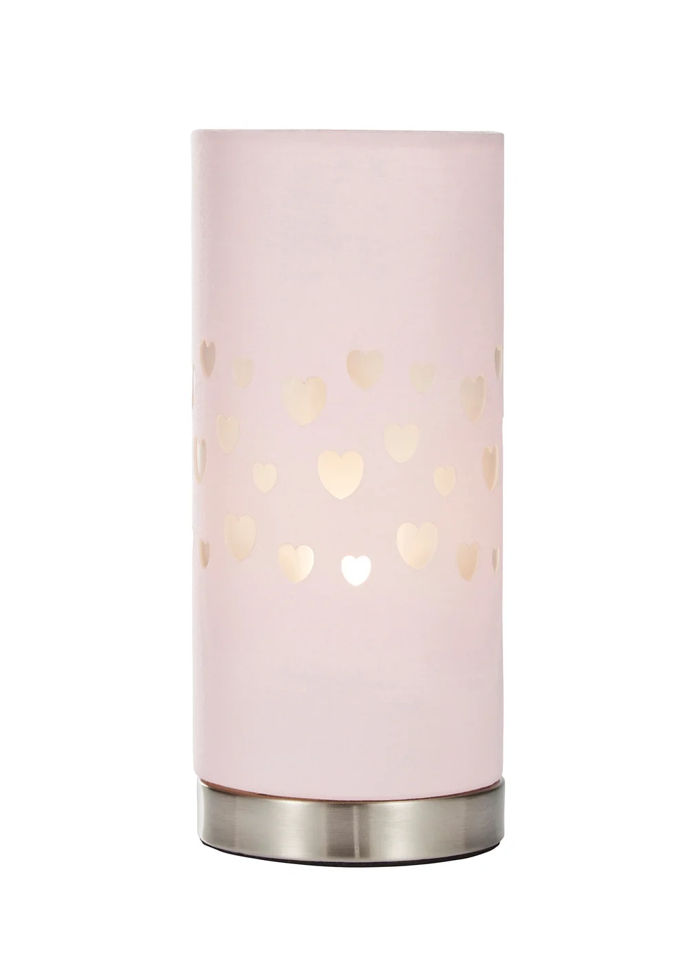 Glow Hearts Pink Table Lamp (26cm x 12cm) - One Size Image 2