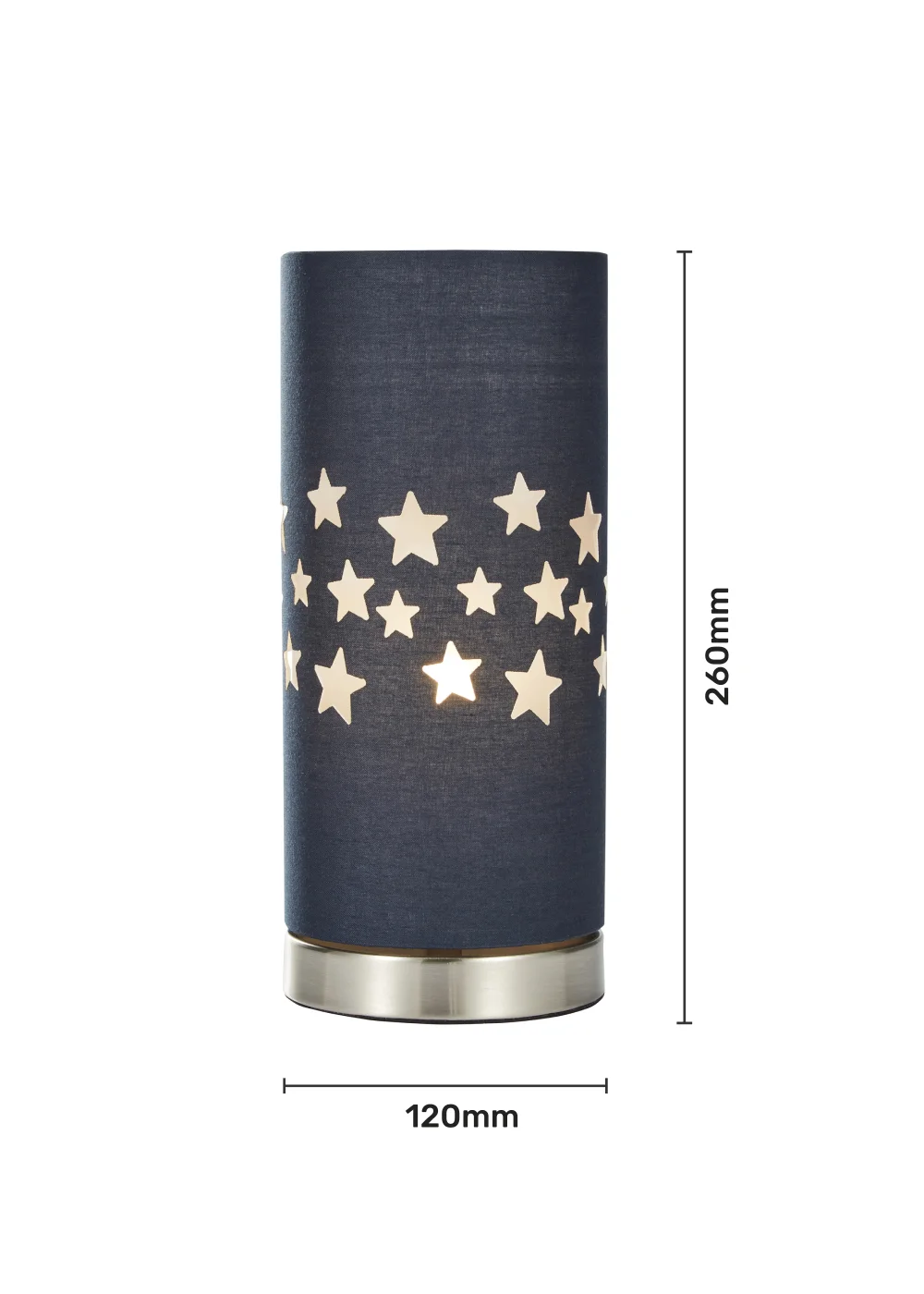 Glow Stars Blue Table Lamp (26cm x 12cm) - One Size Image 5