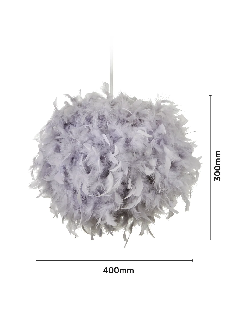 Glow Feather Shade Grey (30cm x 40cm) - One Size Image 5